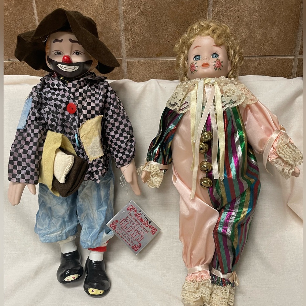 Colorful Wilbur the Clown and Friend